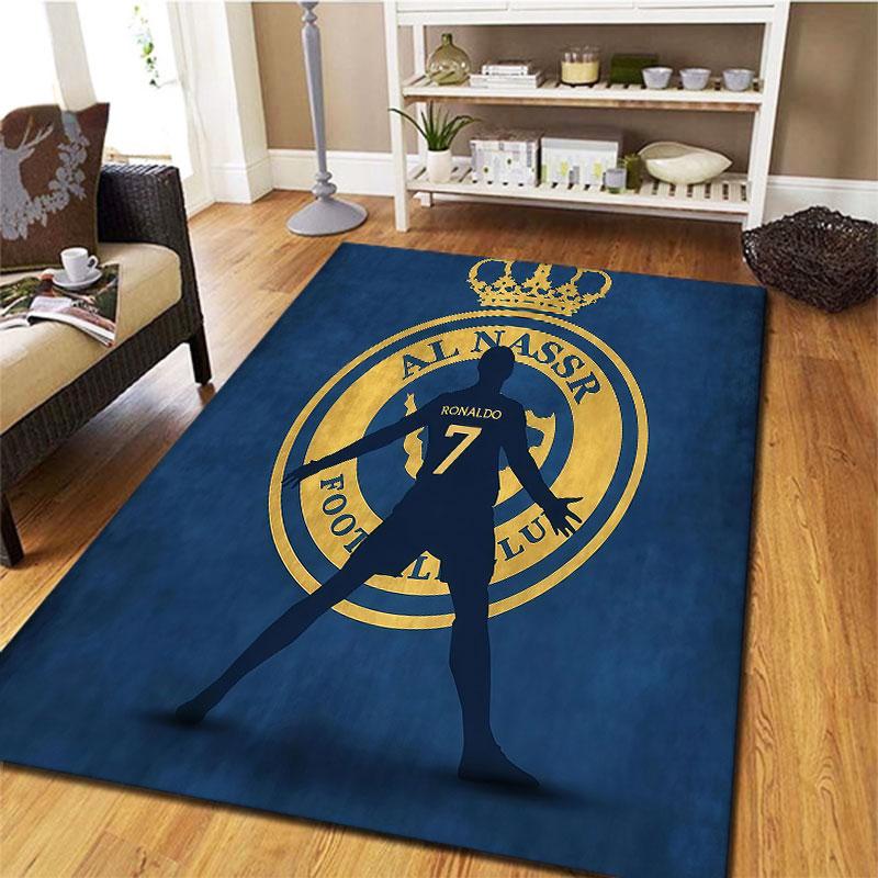 Al-Nassr FC Carpet Rug for Living Room Bedroom Home Sofa Decoration,Kids play Non-slip Floor Mat