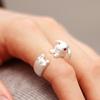 Easter Bunny Ring Alloy Adjustable Open Ring for Party Gift