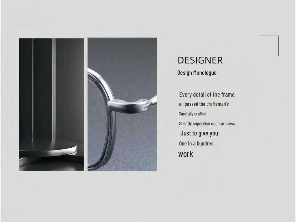 22002 Modische Vollrand-Brillenfassungen aus reinem Titan für Damen & Herren - Retro-Stil, Passform für großes Gesicht