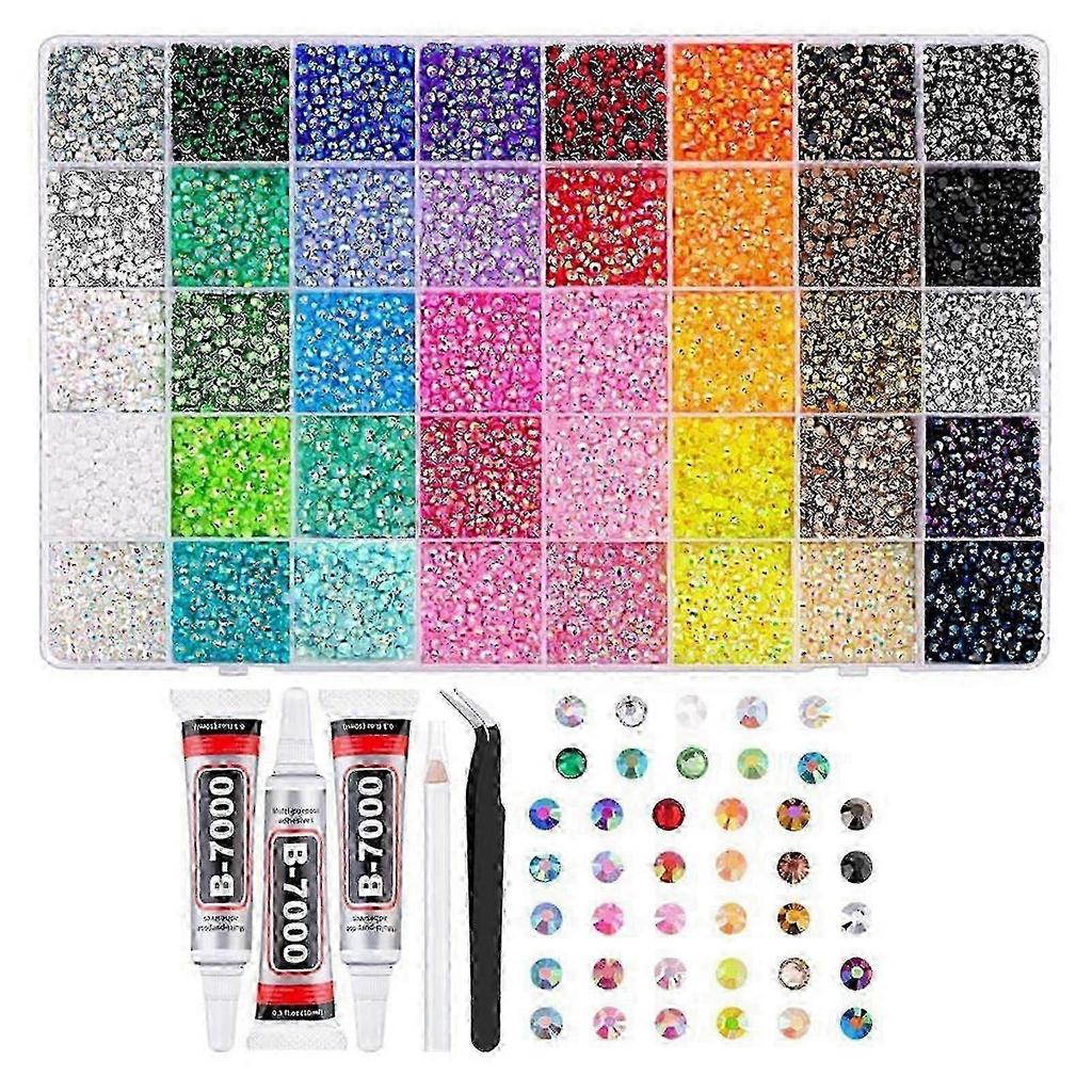 Craft Rhinestone Kit with Clear-Dry Glue