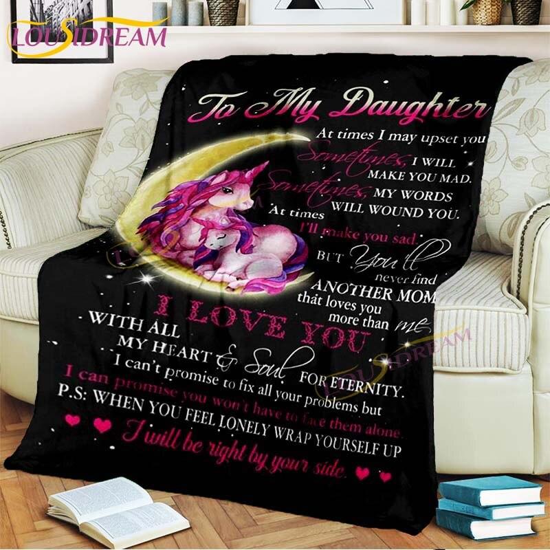 To My Husband/daughter/mon The Love Gifts Blankets Custom Blanket Flannel Blankets Bed Throw Soft Bedspread Sofa Travel Camping