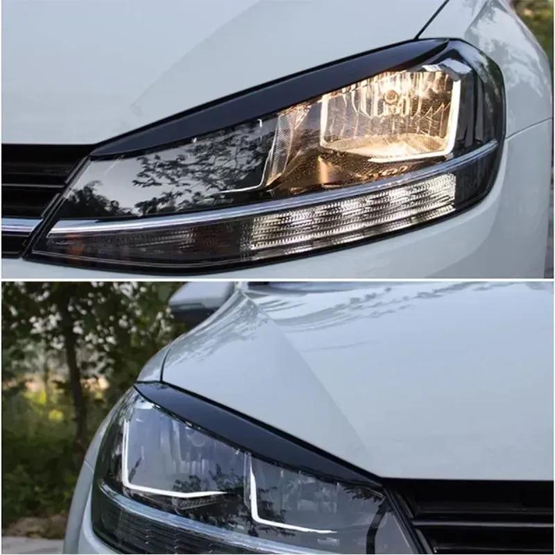 Headlights Eyebrow Eyelids Stickers Trim Cover  Accessories Body Kit For VW GOLF 7 7.5 VII MK7 MK7.5 GTI R GTE GTD 2013-