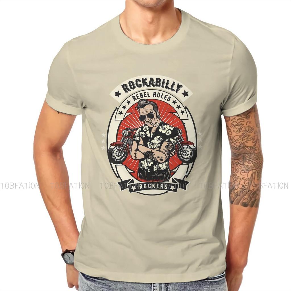 ZX Rockabilly Psychobilly Bikers Rock and Roll Vintage Rockers Essential T Shirt Classic Men Clothes Tops Cotton Crewneck T Shirt