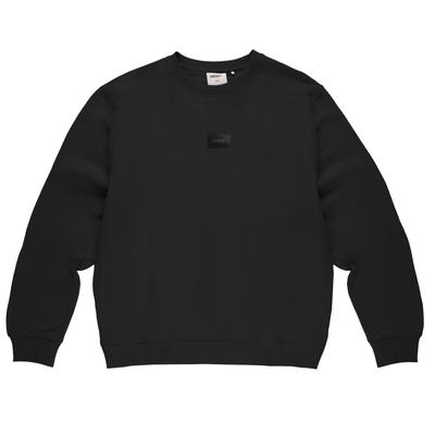 Prosto Jacquard Label Crewneck, Mens Black Sweatshirt