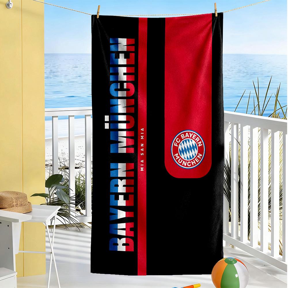 FC Bayern München Logo Strandtuch Weich Langlebig Schnelltrocknend Bequem Leicht 70cmx140cm(27x55inch)
