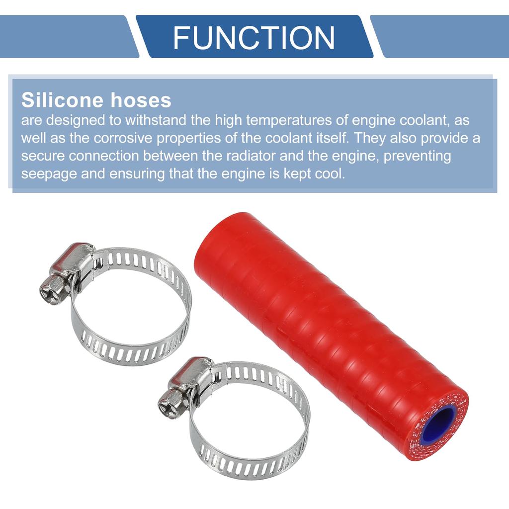 X AUTOHAUX 1 Set, Inner Diameter 0.4 inches (10 mm), Length 3.0 inches (76