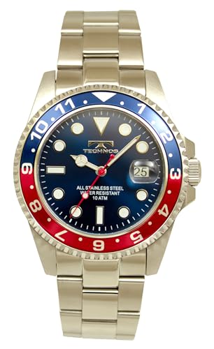 Мужские серебристые часы Technos TSM419SN с индикацией даты и водозащитой 10 АТМ