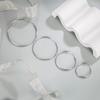 Genuine 925 Sterling Silver Women's New Jewelry Fashion Round Hoop Earrings
