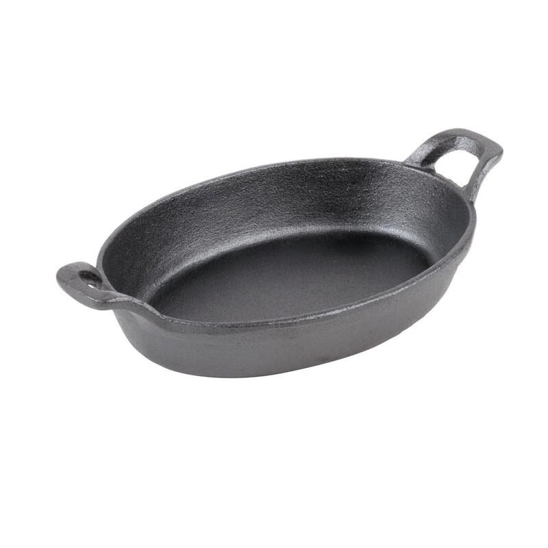 ZISIZ Oval Cast Iron Frying Pan