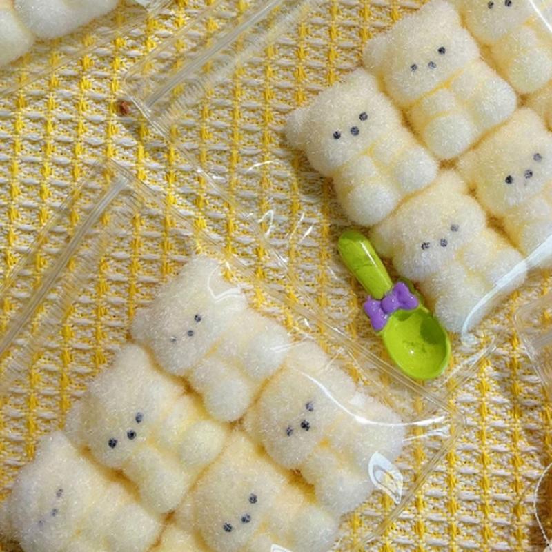 1 Piece Six Consecutive Little Bear Mochi   Toys Cute Plush Sensory Silicone Slow Rebound Pinch Decompression Toy