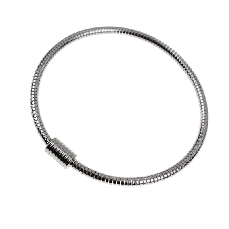 DIY Stainless Steel 304 Spring Openable Snake Chain Magnetic Bracelet for Women