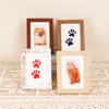 Hot Sale S15 Pet Paw Print Frame Kit for Dogs Cats No-Mess Inkless Print Pad DIY Footprint Keepsake 5 Inch Pet Memorial Gift