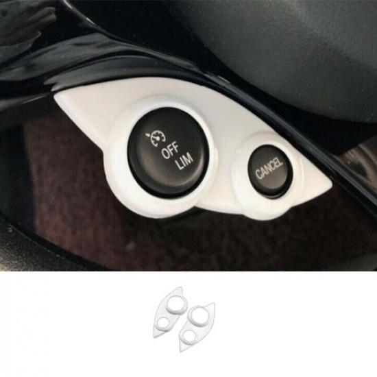 Steering Wheel Button ABS White Cover Trim Fit For Benz Smart Fortwo 2015-