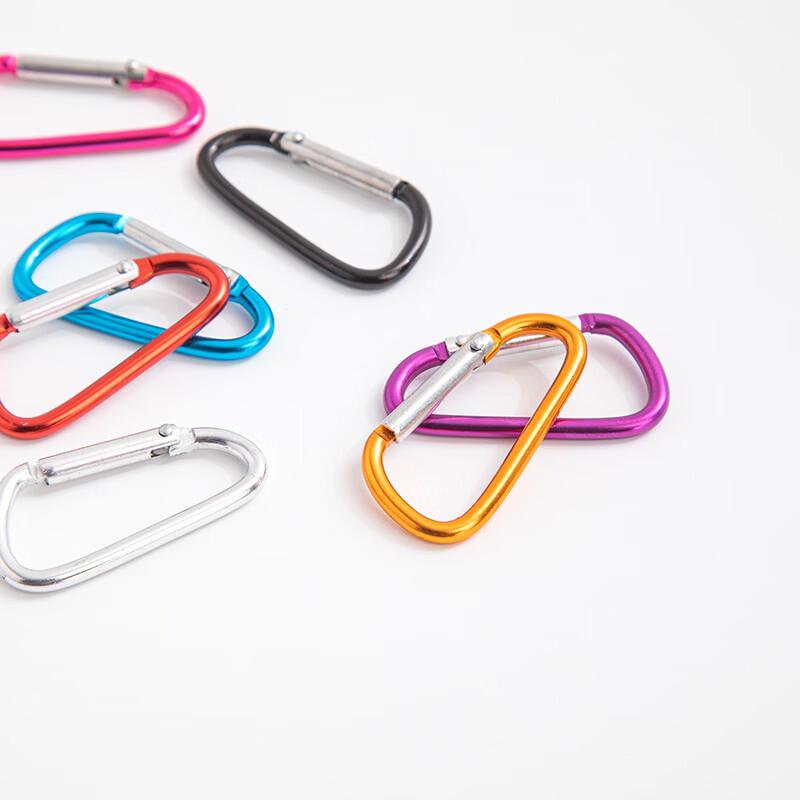 ML D-Shape Aluminum Alloy Carabiner Clips - Pack of 100