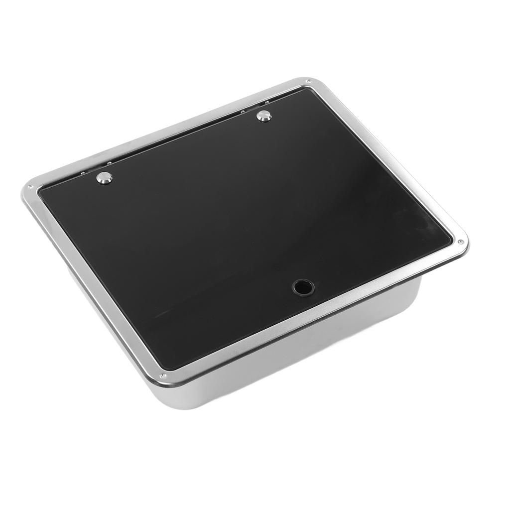 Kitchen Sink 304 Stainless Steel Flat Smooth Surface Easy Clean Square Water Sink for RV Yacht Bathr