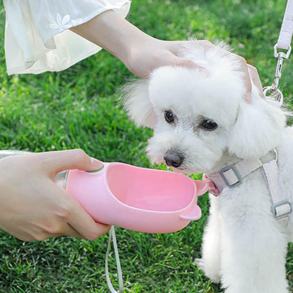 350ml Portable Travel Dog Water Bottle for Small Medium Dogs Outdoor Walking Puppy Water Dispenser Cats Feeder Bowl Pet Supplies