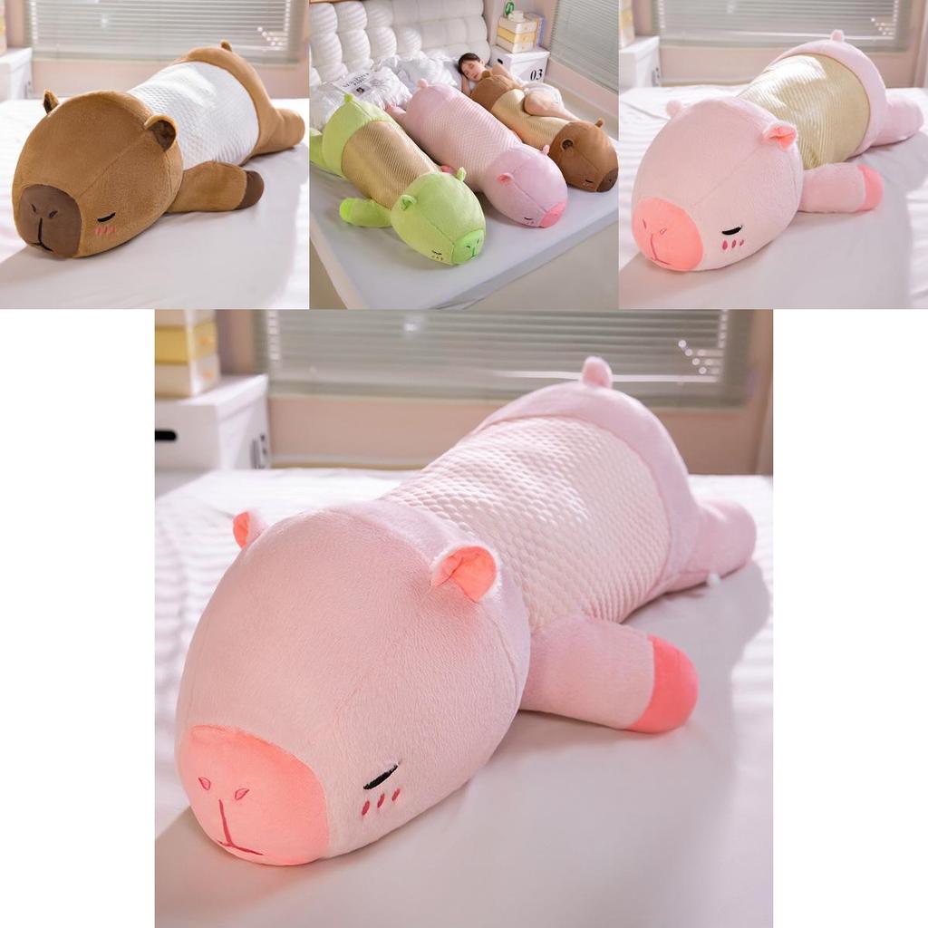 Cute Capybara Embroidered Plush Pillow For Girls And Boys Sleeping Bedside Cushion Support