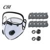 Woodworking Protective Mask Cycling Face with Filter & Breathing Valve, Reusable Carbon Dust Adjustable Goggles, Lightweight Protection Shield