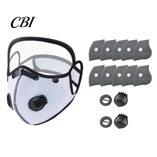 Woodworking Protective Mask Cycling Face with Filter & Breathing Valve, Reusable Carbon Dust Adjustable Goggles, Lightweight Protection Shield