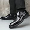Fashion Men's Dress Shoes Genuine Leather Oxfords Lace-Up Black Brown Business Office Wedding Formal Shoe for Men Classic Italian Style