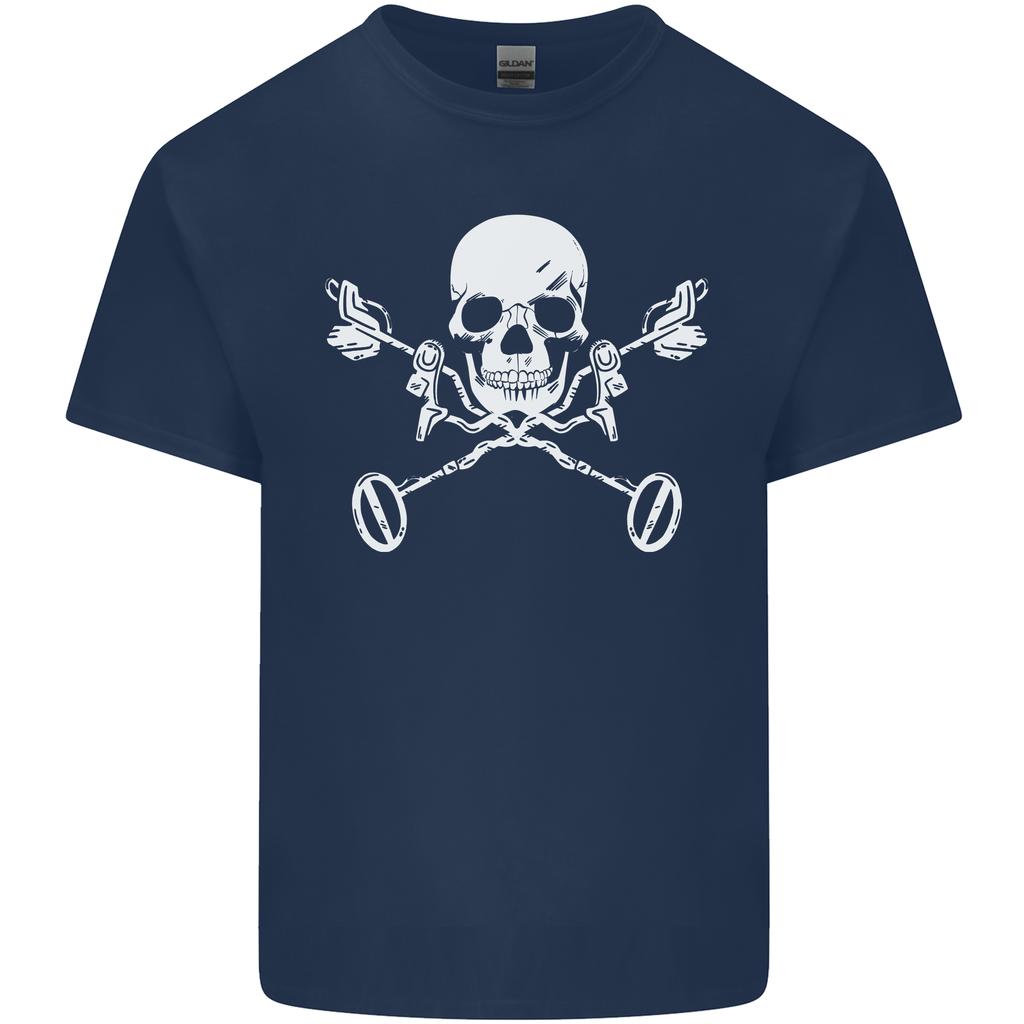 Metal Detector Skull Detecting Unisexs Light Cotton TShirt