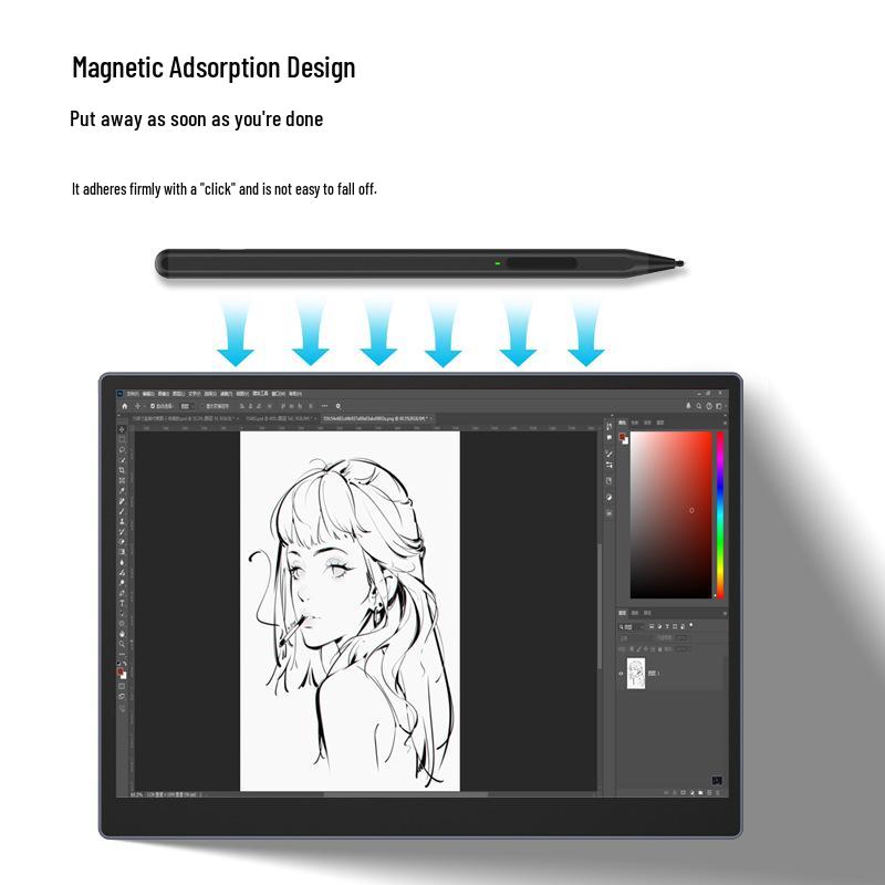 15" 2.5K Dual Touch Drawing Monitor, 4096 Pressure Levels, Portable for Laptops and PS5