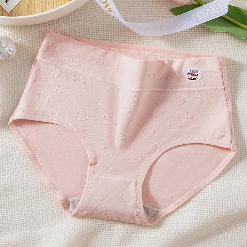 Women's High Waist Cotton Underwear with 5A Antibacterial Crotch - Large Size, Seamless, and Comfortable
