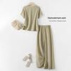 IHIMI Women's Breathable Recycled Linen Blend Relaxed Fit Set