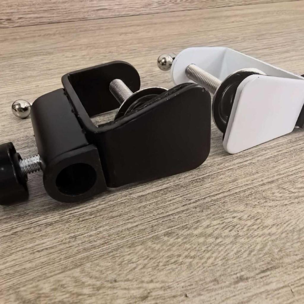Metal I-Beam Clamp Phone Stand with Strong Vise Grip and Desk Lamp Clip