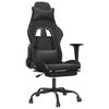 VidaXL Chaise de Jeu avec Repose-pied Pivotante Chaise d'Ordinateur Fauteuil Siège de Bureau Ergonomique Intérieur Noir 3143661