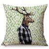 Nordic Art Posters Style Decoration Cushion Cover Lion Rabbit Zebra Deer Funky Animal Funny Oil Painting Sofa Throw Pillow Cases