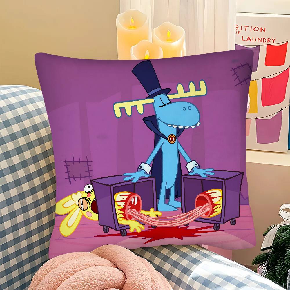 Hot Anime Happy Tree Friends Pillow Case Fashion Square Pillowcase Bedroom Sofa Room Ins Decoration Leisure Cushion Cover
