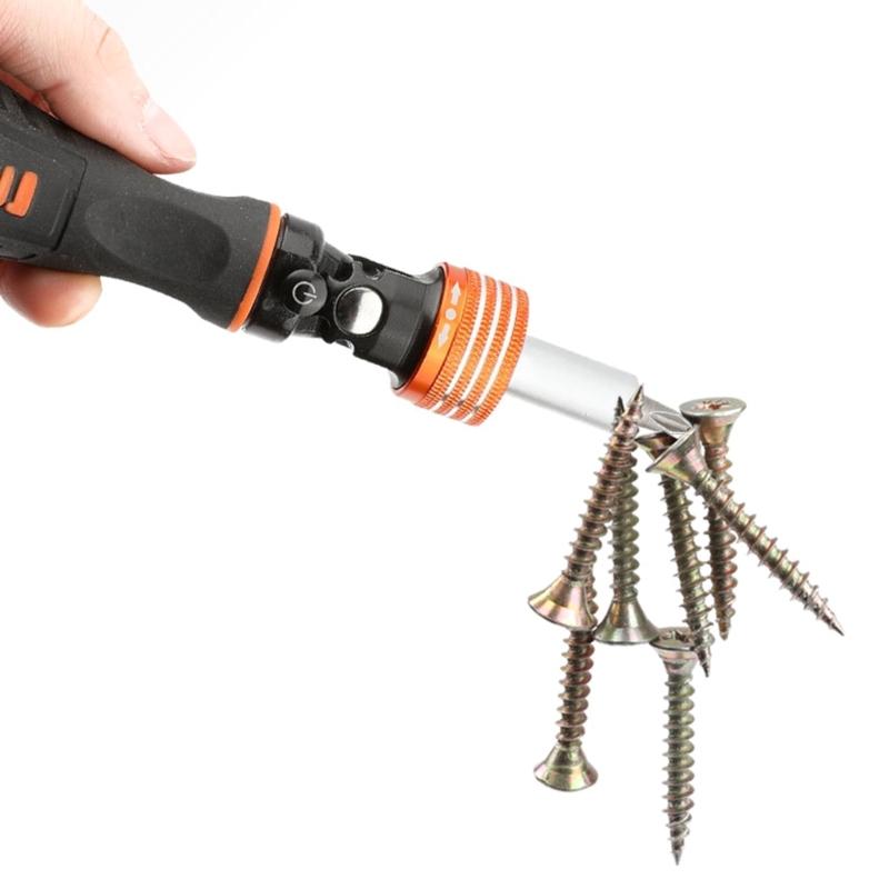 40pcs Versatile Magnetic Ratchet Screwdriver Set Compact Stubby Screwdriver with Bits Adjustable Rotations Screwdriver