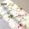 Floral And Cat Theme Calendar 2027 Flower Desk Calendar, English Tabletop with Wooden Base, Monthly Planner For & Decorative for Office Home