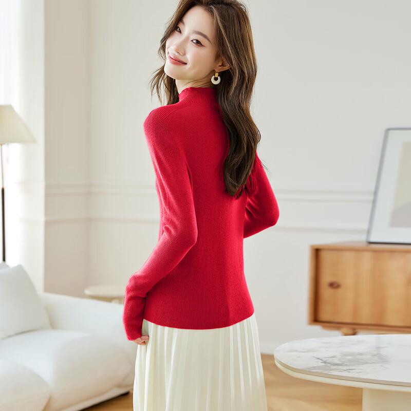 Srcr Women's Cashmere Wool Blend Turtleneck Sweater