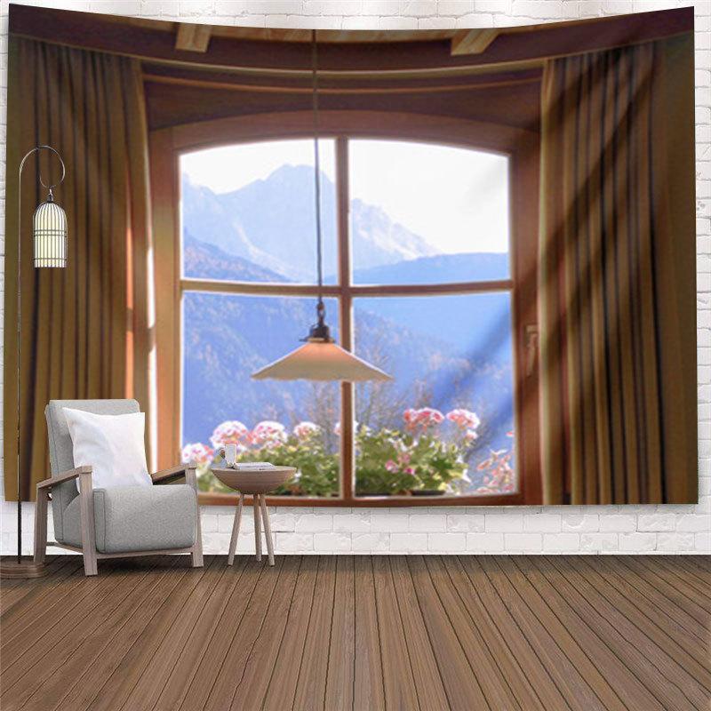 Tapestry Living Room Background Mural Beach Mat Home Decoration Simple and Fresh Character Wall Hanging
