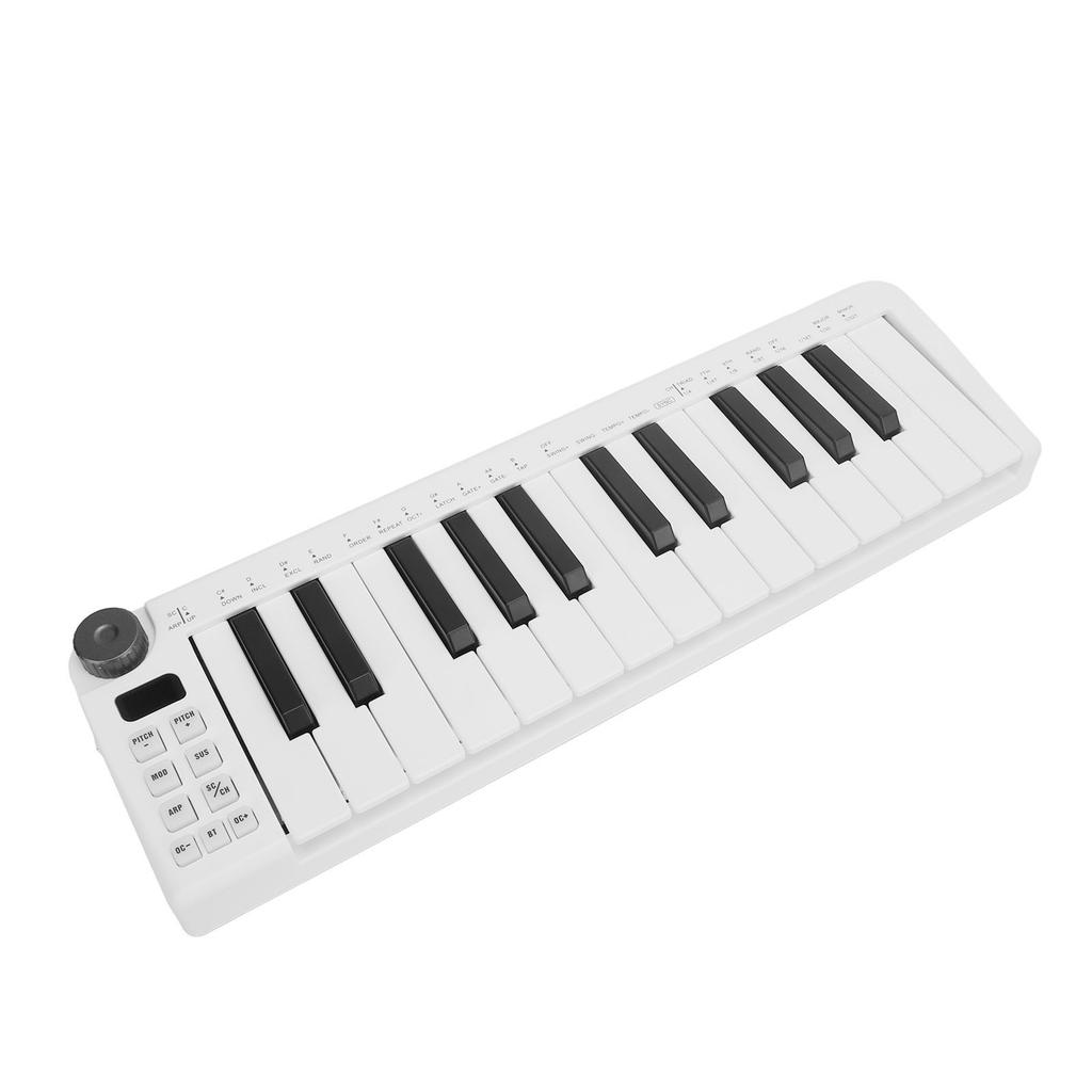 MIDI Keyboard Controller 25 Force Sensitive Keys 1 Assignable Knob Portable Smart MIDI Keyboard Controller