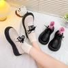 Fashion Winter Sneakers Women British Style Oxfords Clogs Platform Female Footwear Autumn Preppy Leather New Retro Cross Creepers Dress