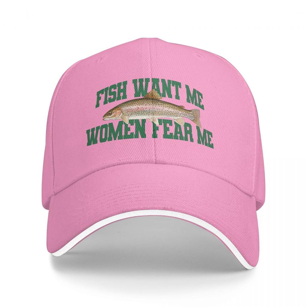 Fische wollen mich, Frauen fürchten mich Snapback Baseballkappen Atmungsaktive Lässige Casquette Outdoor Unisex