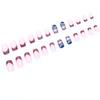 Independence Day Nail Art Red French Glitter Little Star Short Square Wear Nail