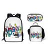 Classic Popular Funny Alphabet Lore 3D Printed 3pcs/Set pupil School Bags Laptop Daypack Backpack Lunch bag Pencil Case