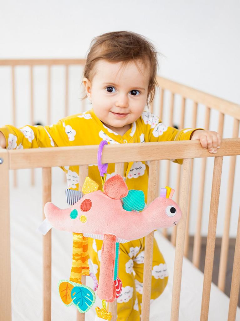 Baby Hanging Plush Soft for Car Baby Shower Dinosaur Toy, Toy, On-the-Go Toy, Long-Legged Rattle, Fabric, Baby, Stroller, Seat, Gift,