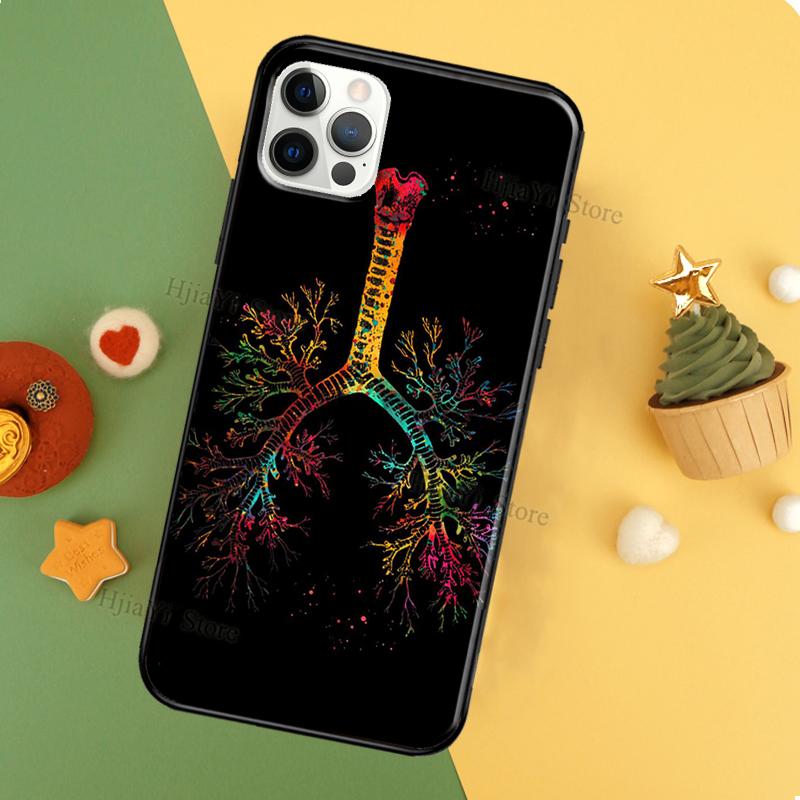Human Heart Brain Lungs TPU Soft Case For iPhone 11 14 Pro Max 12 13 Mini XR X XS MAX 6 7 8 Plus SE 2020 Phone Cover