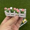 Lebensechte Blumen Zaun Dekoration 1:12 Maßstab Miniatur Topfpflanzen Spielzeug Puppenhausdeko