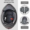DOT Certified Unisex Flip-up Motorcycle Helmet: Stylish, All-Season Safety Taillight Design