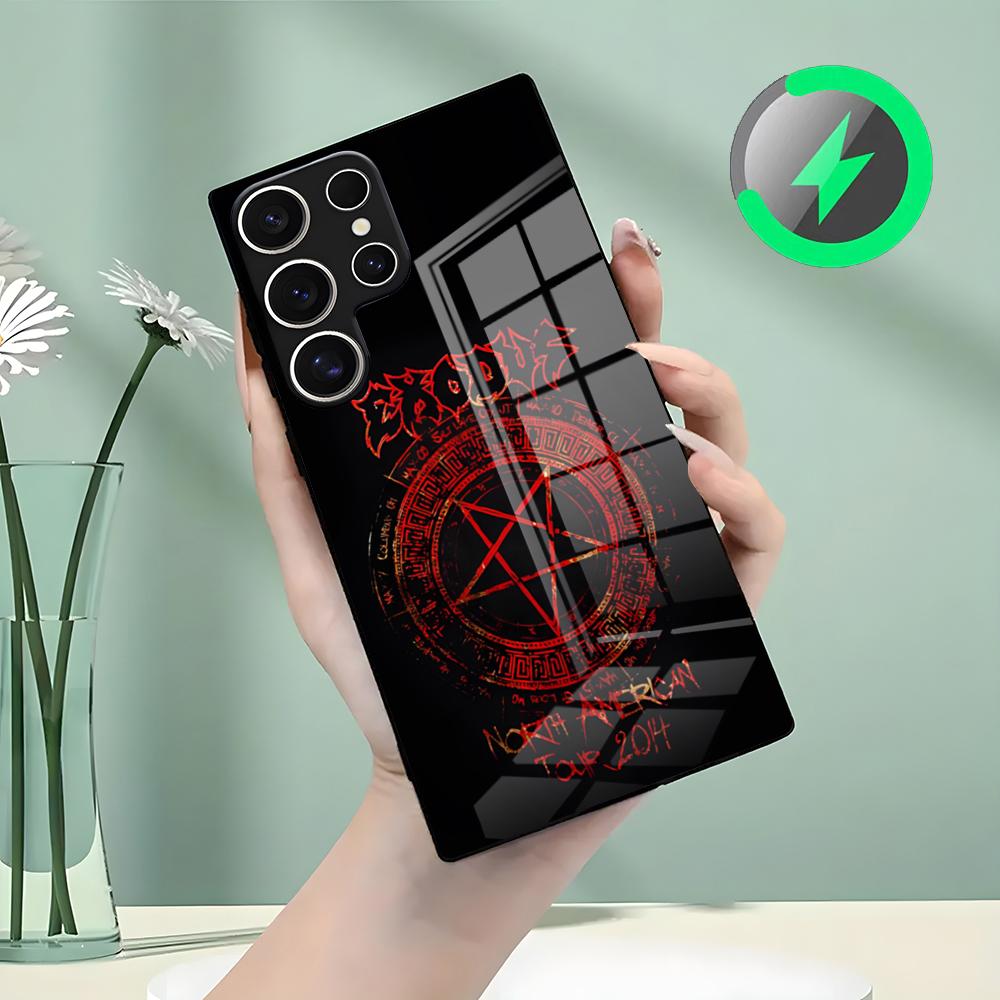 Rock Band-E-Exoduss Phone Case For Samsung S26 S25 S24 S23 S22 S21 S20 Edge Ultra Plus FE For Magsafe Glass Case