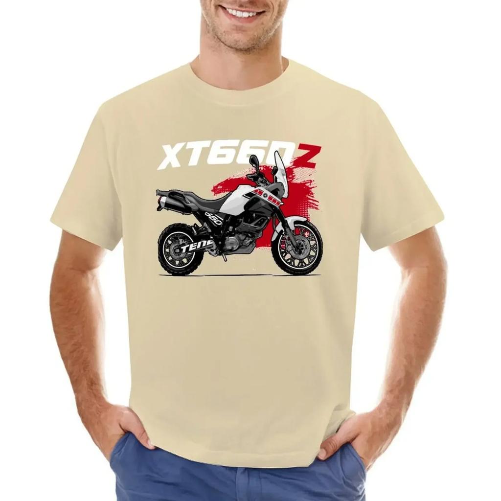 Heavyweights Anime Clothes Blouse Black T Shirts for Men Tenere-XT660Z-Essential- T-shirt Oversized Men Clothing Graphic Tops
