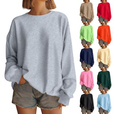 Women  Tops Women's Long Sleeve Sweatshirt Casual Crewneck Loose Fit Pollover Fleece Tops