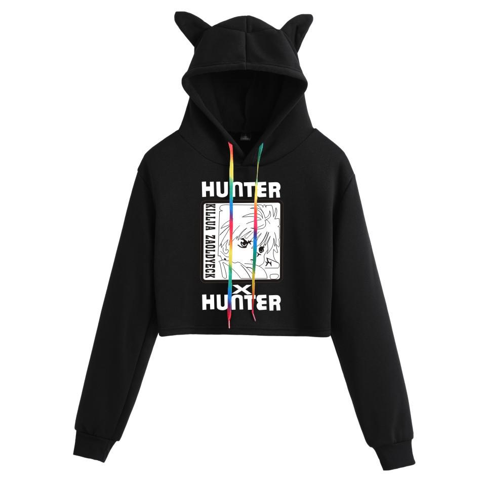 Hunter x Hunter Women's Long Sleeve Hooded Sweatshirt - Anime Cartoon Design for Autumn