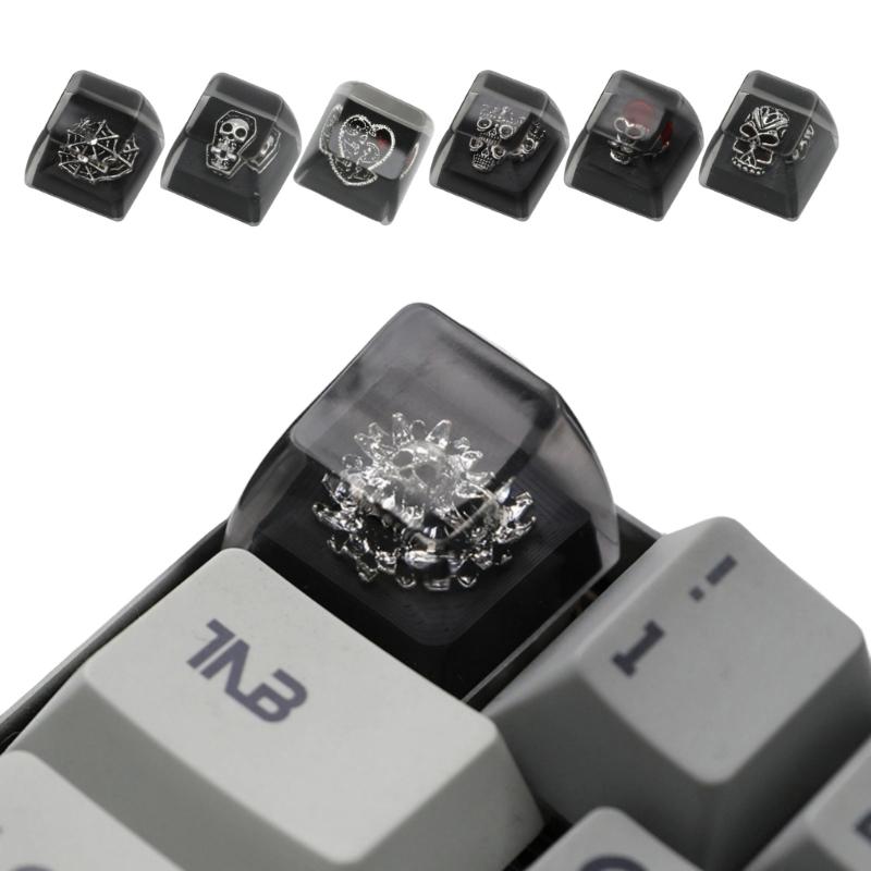 Artisans Dark Series Resins Keycaps With Glowing Effect AntiWear Key Top For Mechanical Keyboards